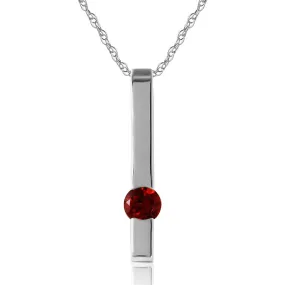 0.25 Carat 14K Solid White Gold Desire Inherently Garnet Necklace