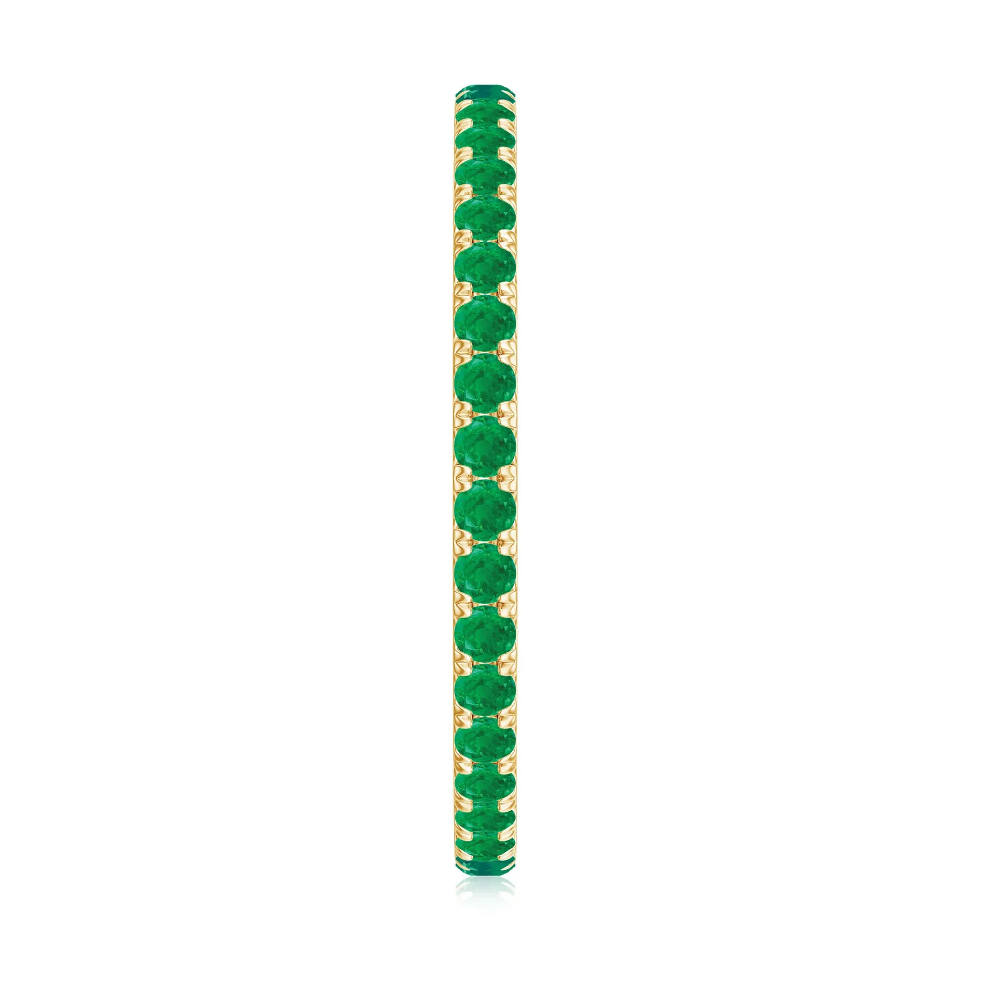 0.50 CT Round Cut Emerald Full Eternity Stackable Ring