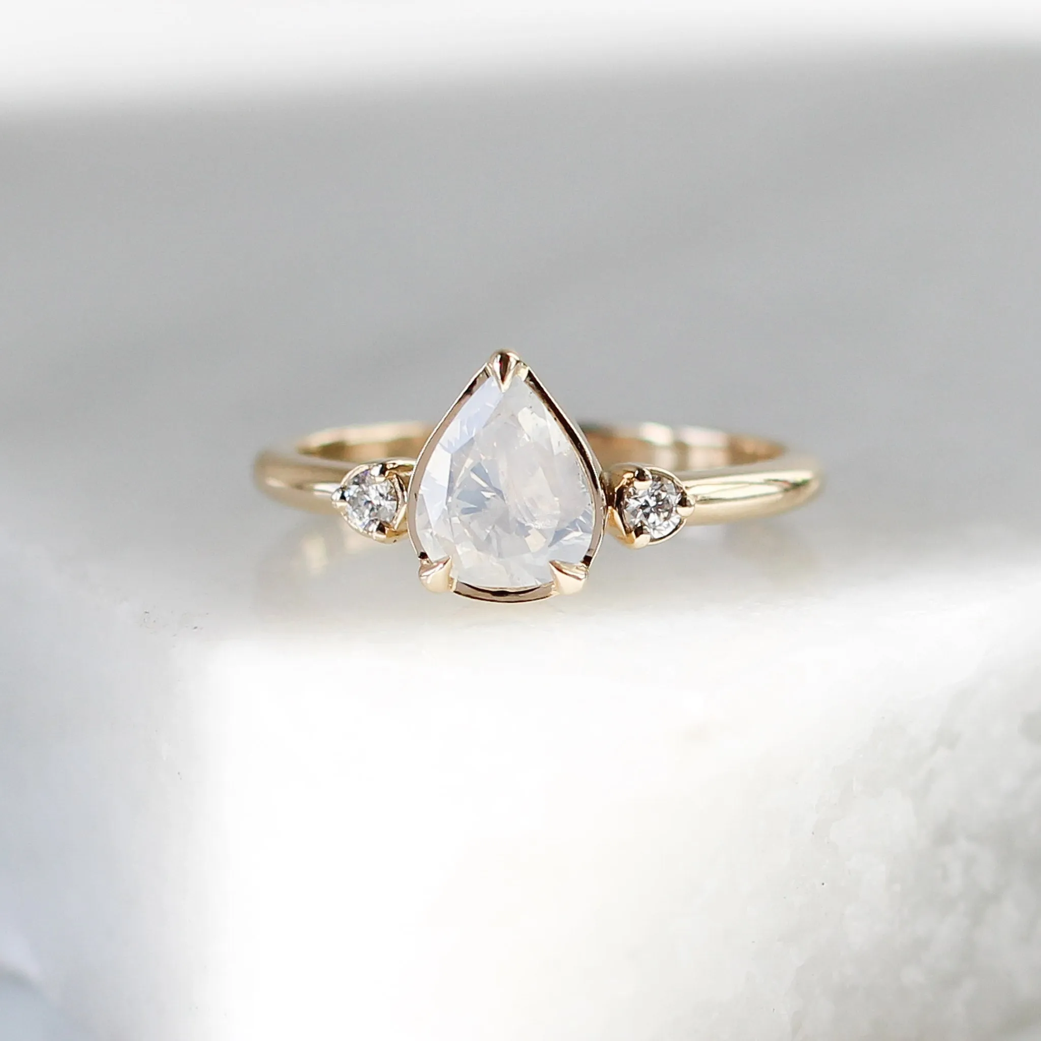 1.06ct Lagoon Icy Pear Diamond Ring