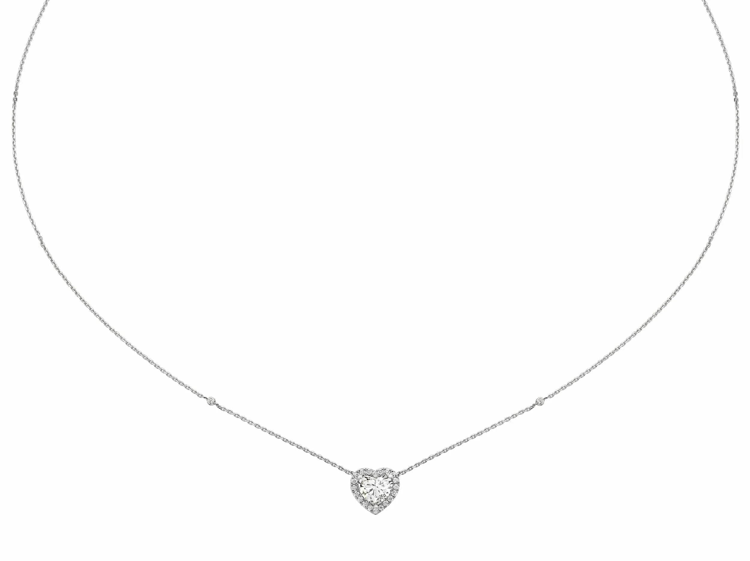 1.28 ct Heart Shaped Diamond Necklace Pendant