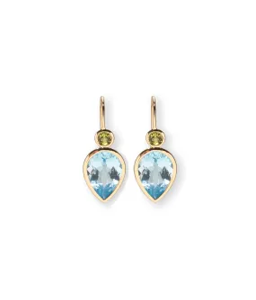 14k Gold Hera Earrings in Sky Blue Topaz