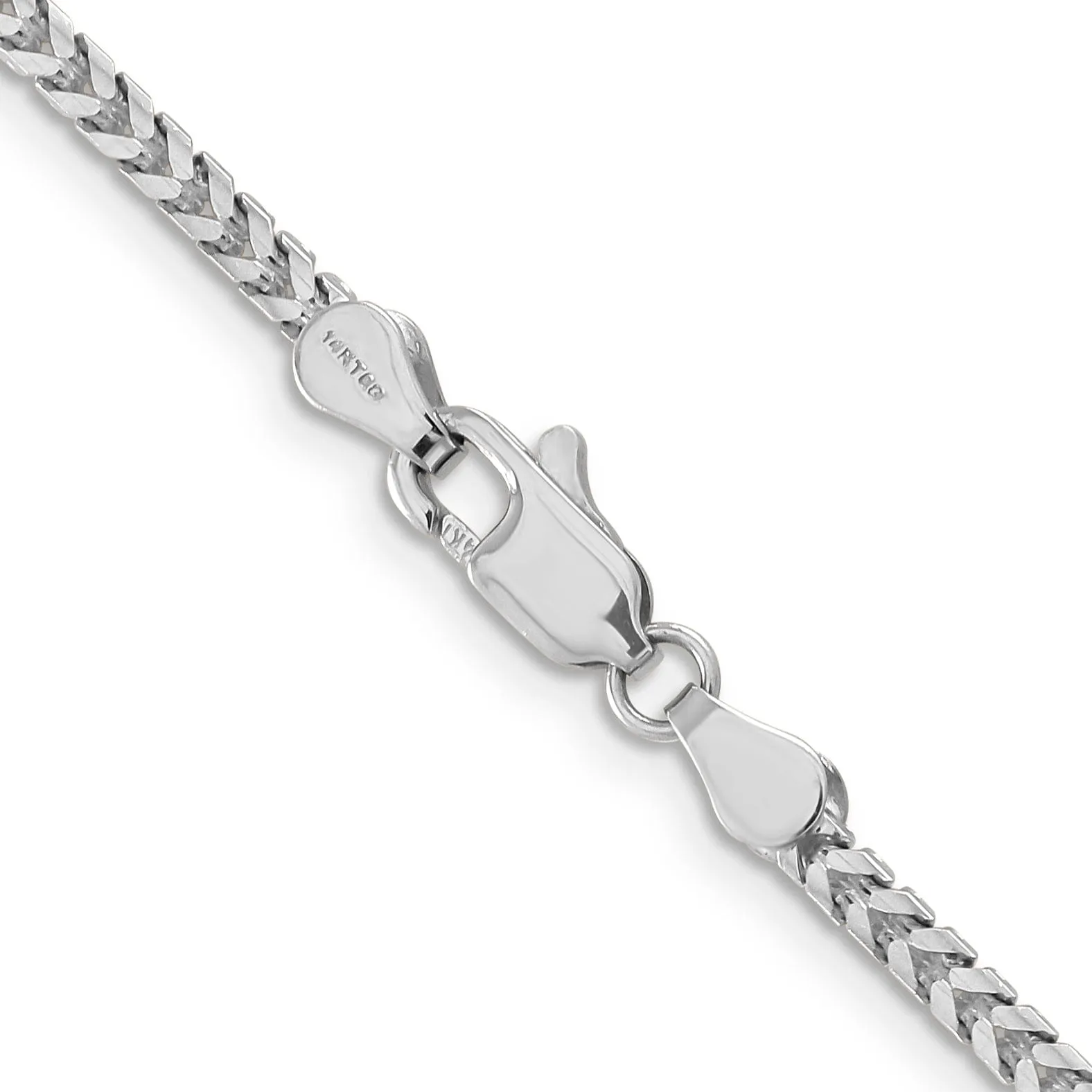 14k White Gold Polished 2.50mm Franco Chain