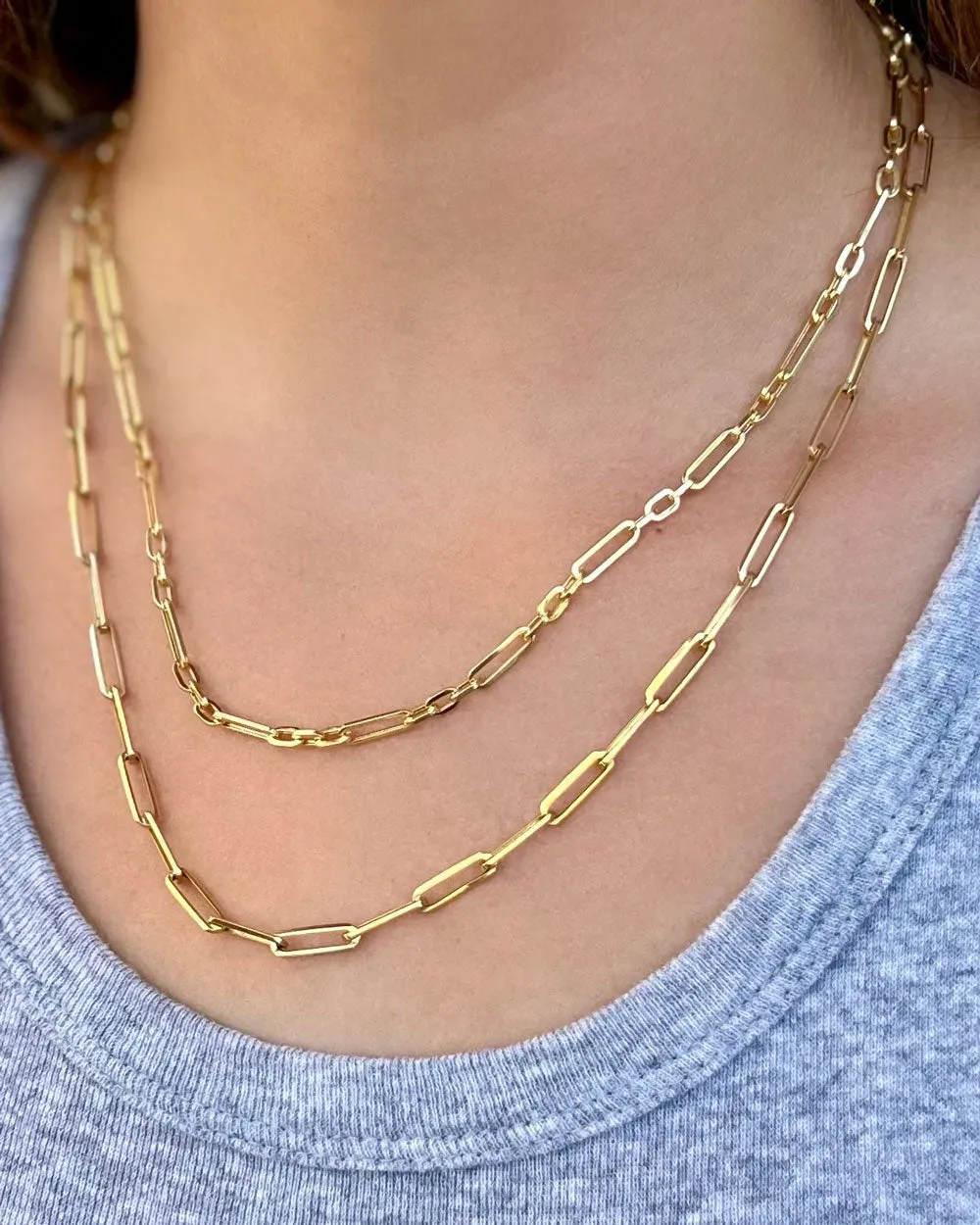 14k Yellow Gold Watch Chain Necklace