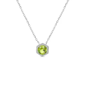 14KW24D0.05CT,1PD0.50CT,HEXA AUG/PERIDOT/DIAM NK  (118N402278WPD14)