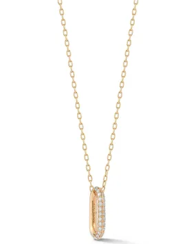 18k Rose Gold Diamond Pavé Link Chain Necklace