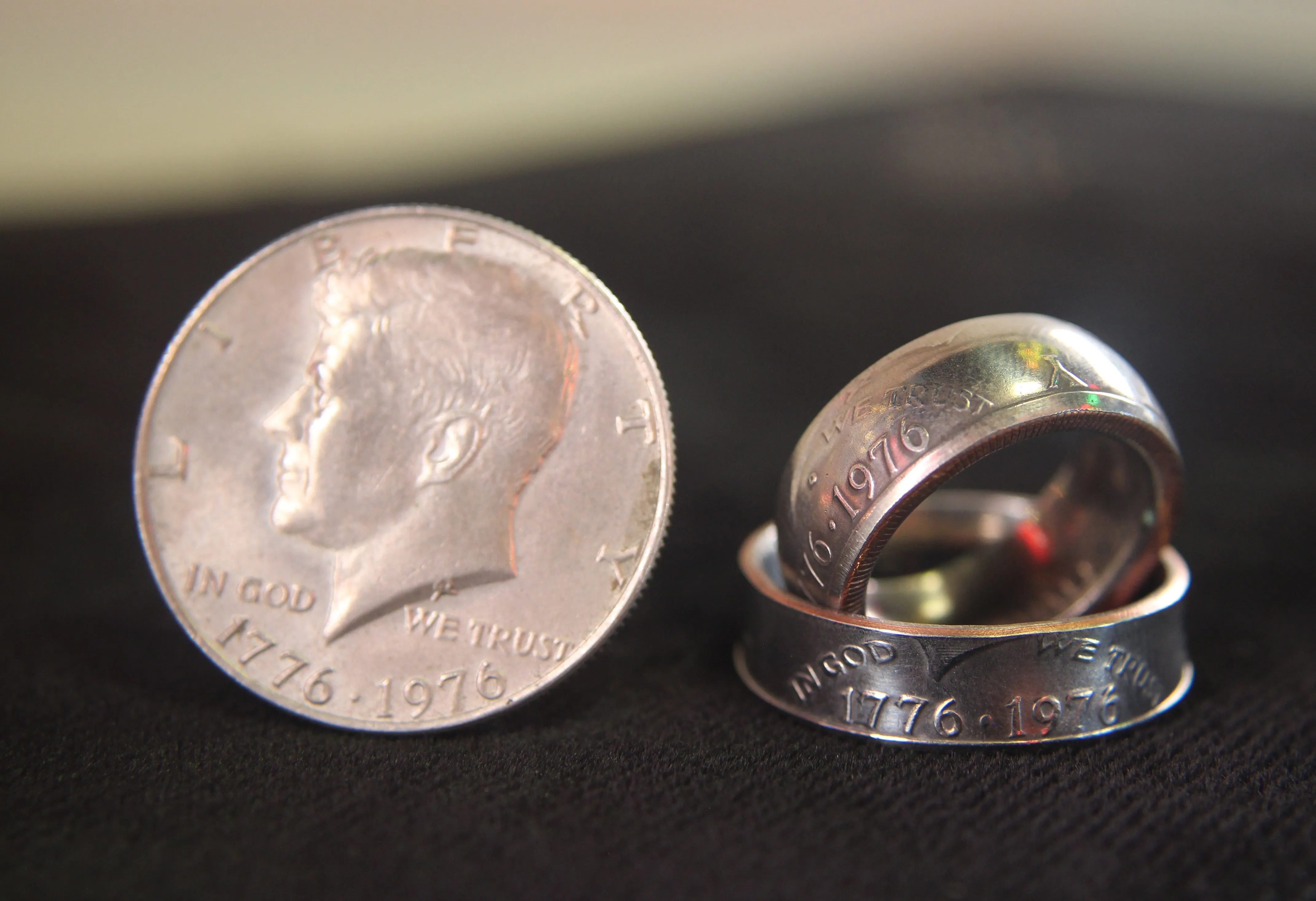 1976 Bicentennial Half Dollar Coin Ring