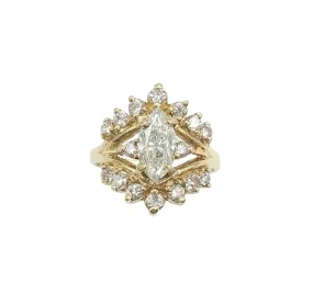 2.10 Carat Marquise with Double Chevron Design