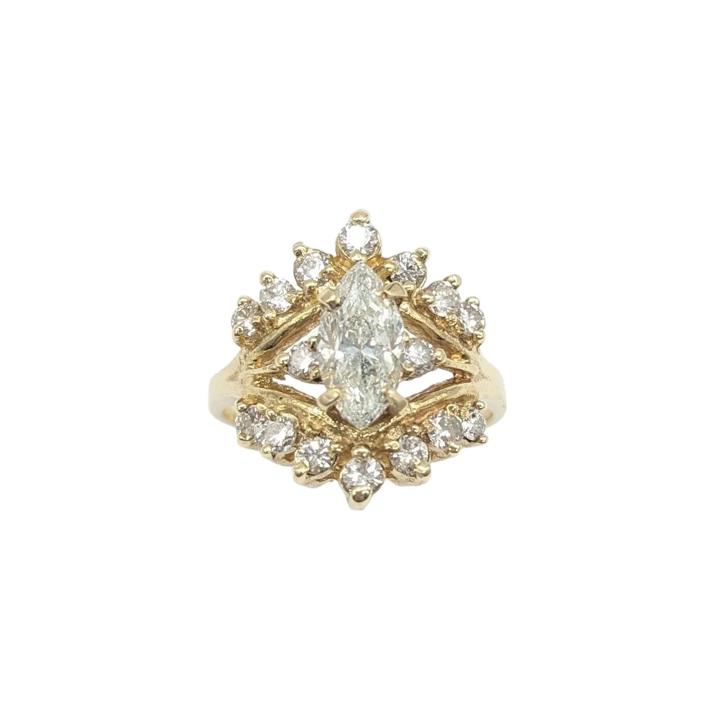 2.10 Carat Marquise with Double Chevron Design