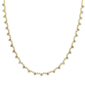 2.13ct Floating Diamond Tennis Necklace Section