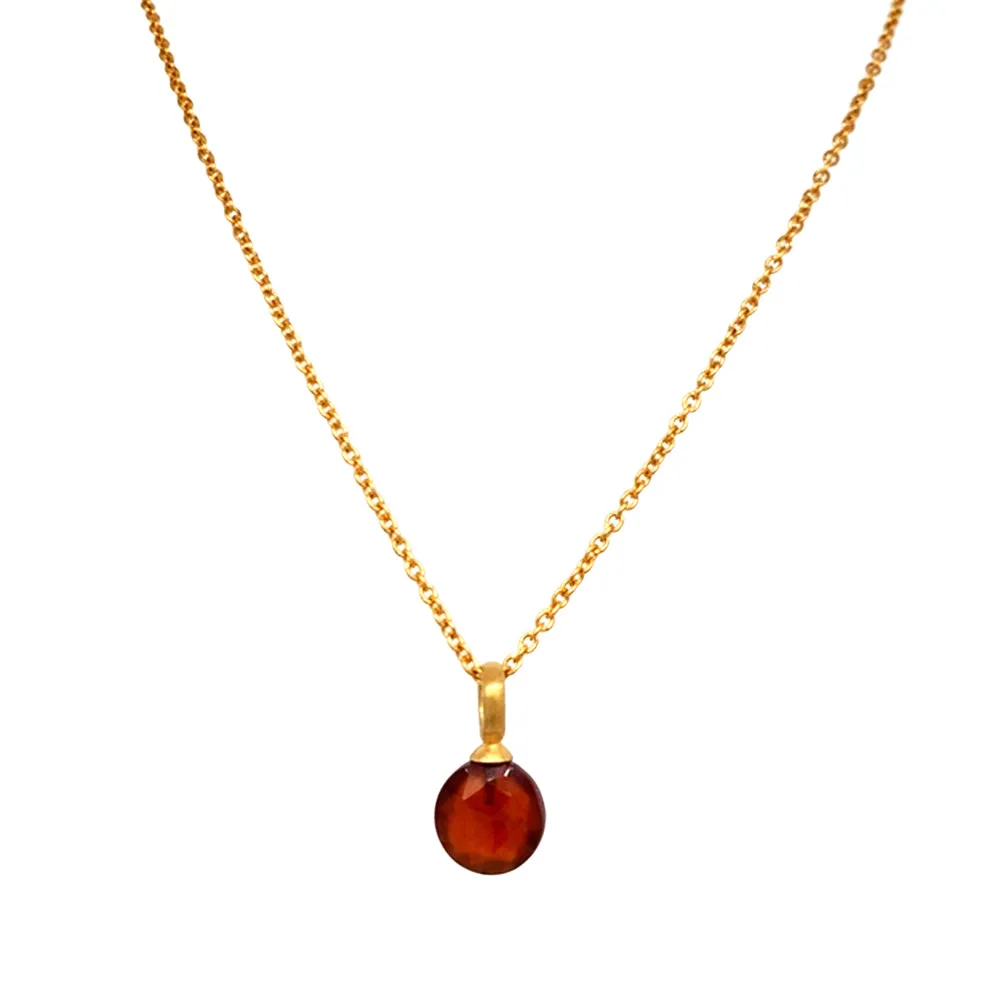 24K Gold Vermeil & Garnet Necklace