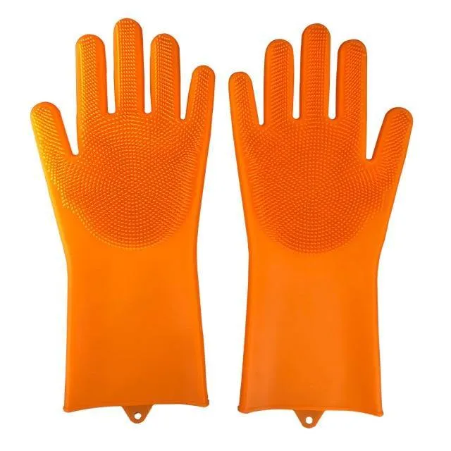 2pcs Silicone Washing Gloves