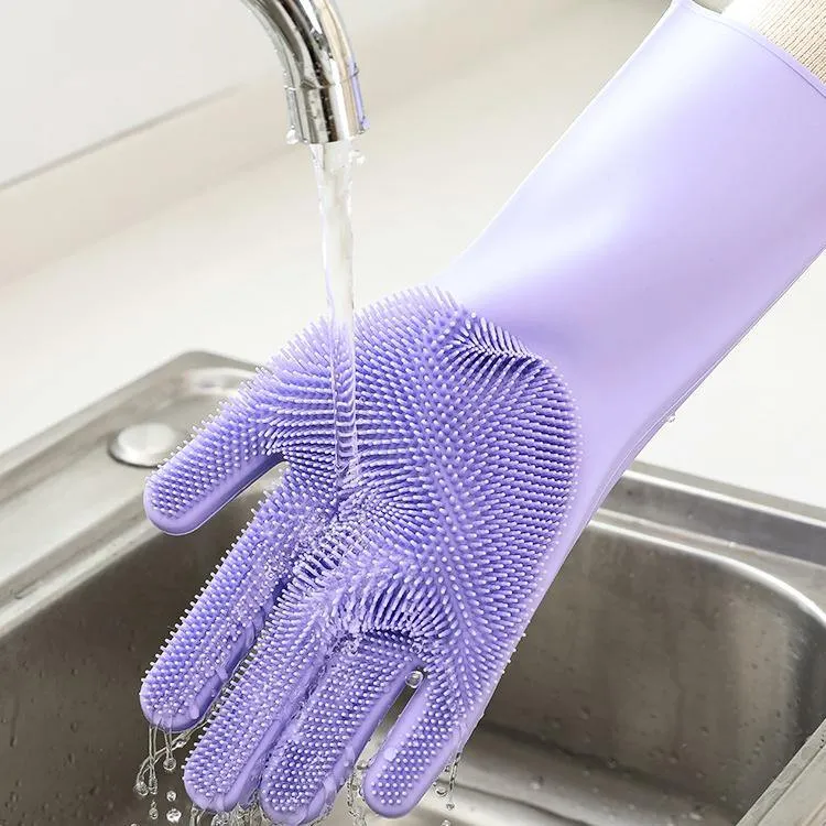 2pcs Silicone Washing Gloves