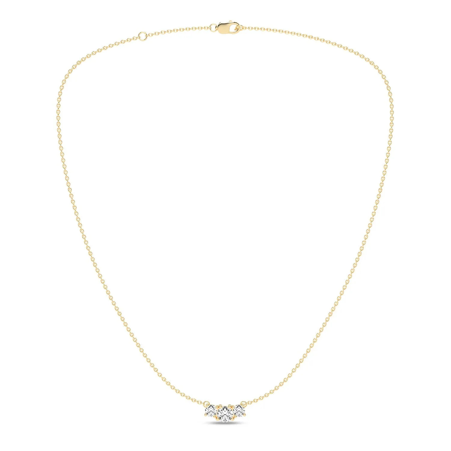 3-Stone Diamond Necklace