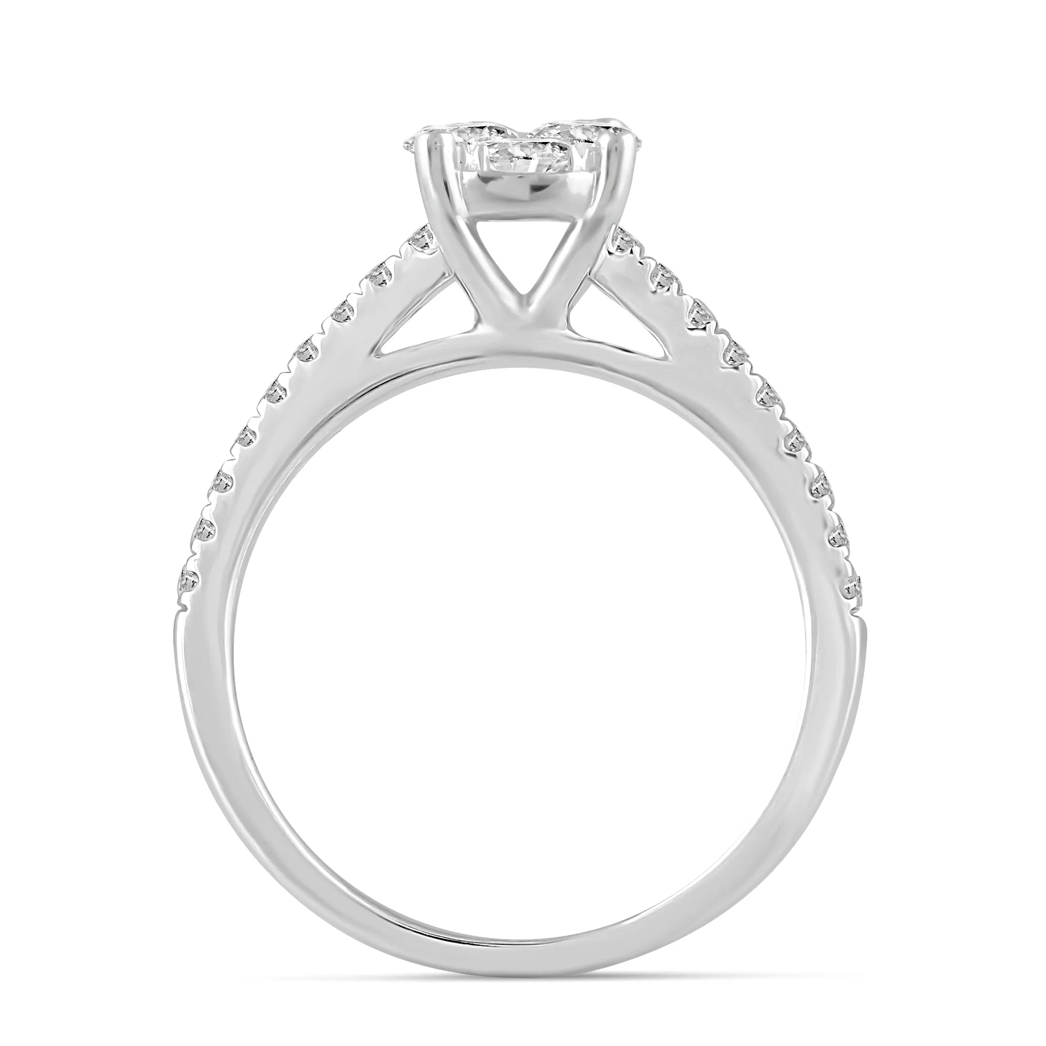 3/4ctw Diamond Classic Round Engagement Ring in Sterling Silver