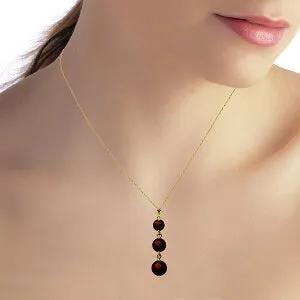 3.6 Carat 14K Solid Yellow Gold Eyes Of Happiness Garnet Necklace