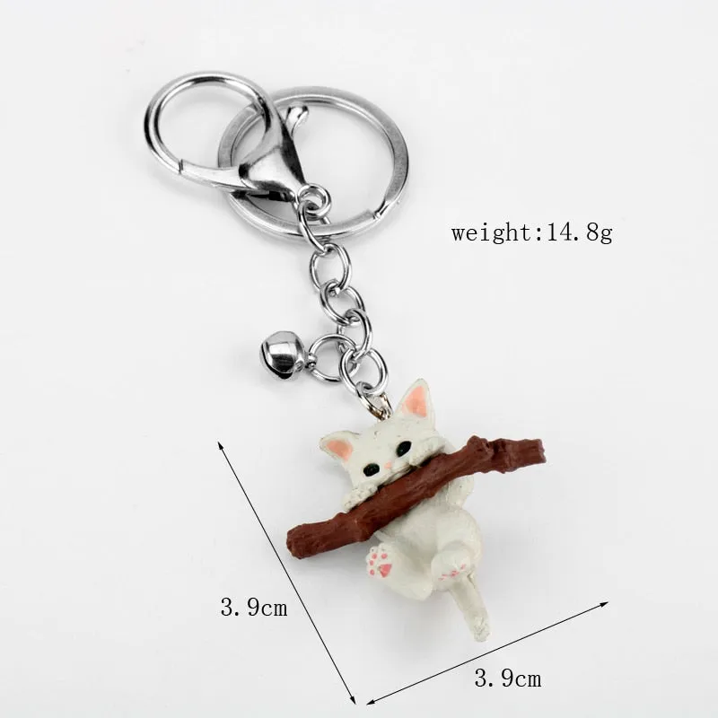 3D cat keychain cute key ring for women cat key chain key holder