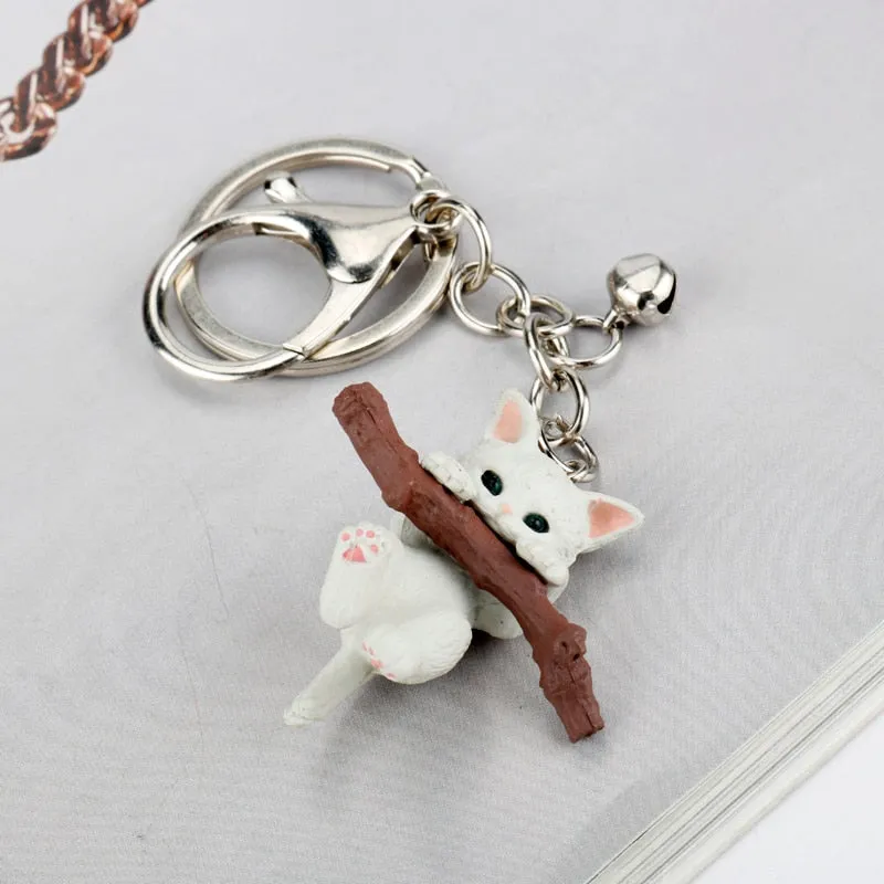 3D cat keychain cute key ring for women cat key chain key holder