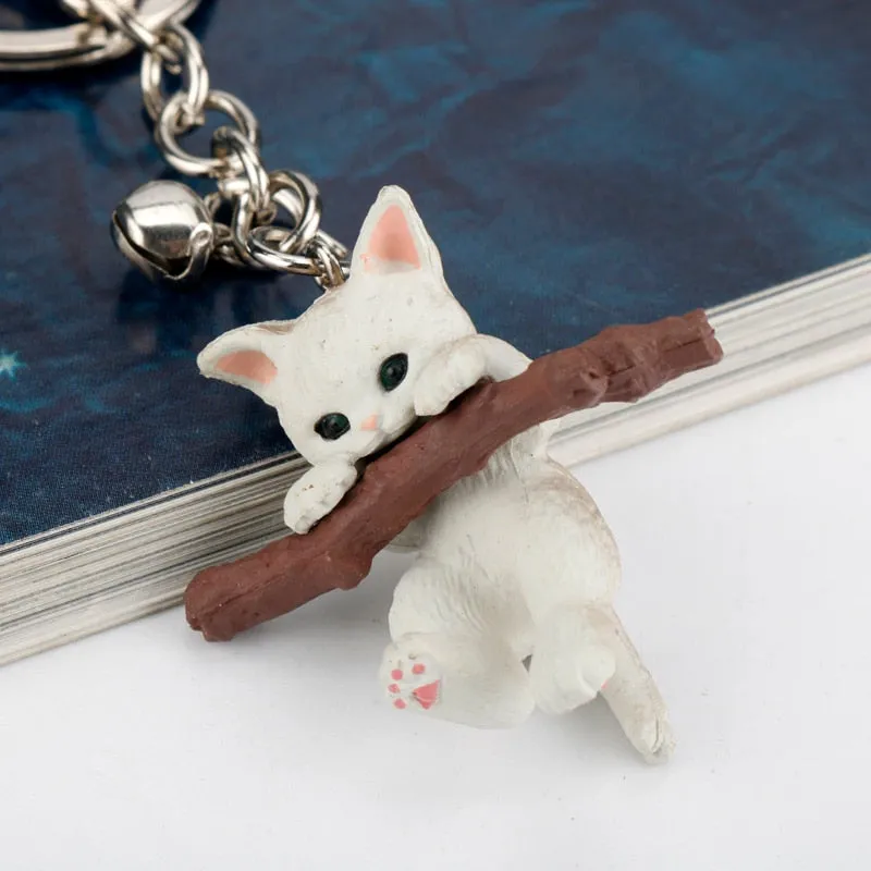 3D cat keychain cute key ring for women cat key chain key holder