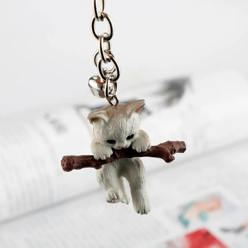 3D cat keychain cute key ring for women cat key chain key holder