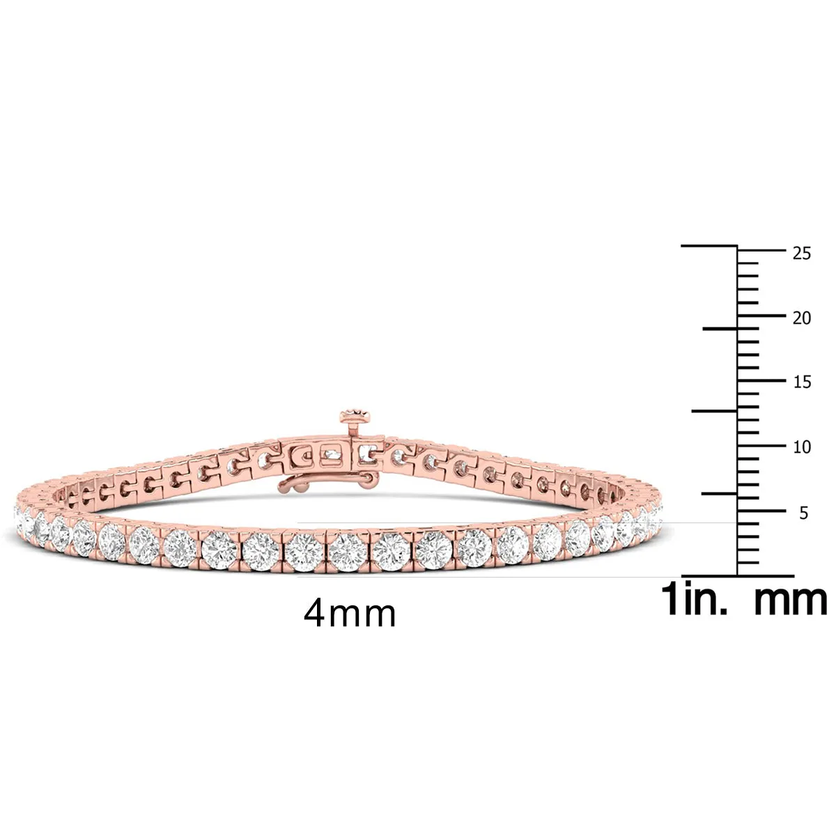 5 Carat Tw Classic Diamond Tennis Bracelet In 14K Rose Gold