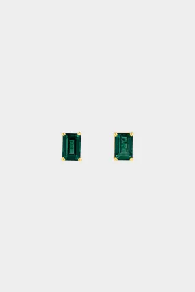 Amalfi Emerald Cut Studs, Green Envy Topaz