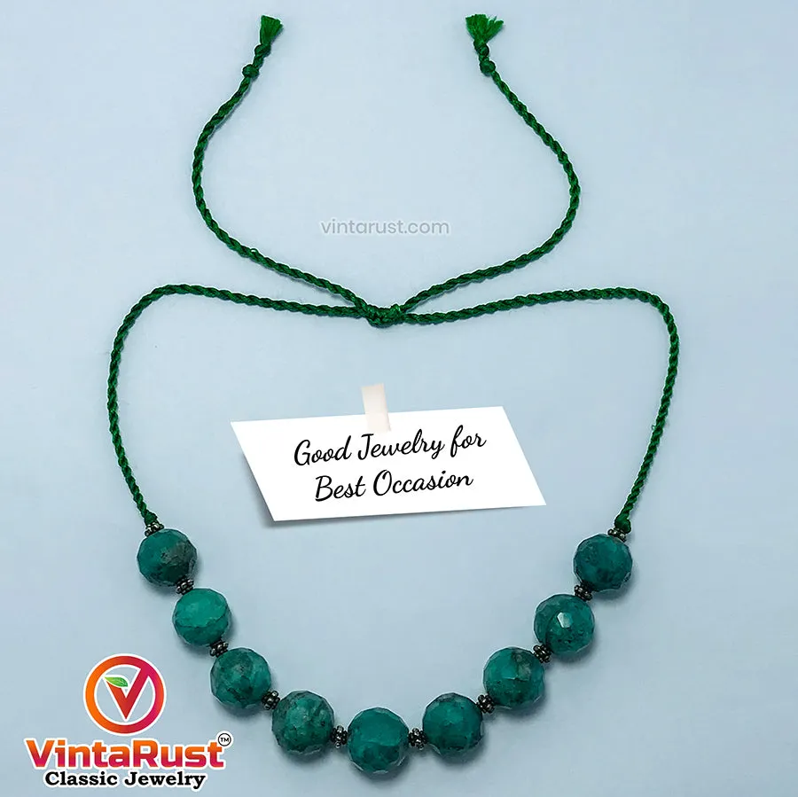 Amazonite Stone Beaded Choker Necklace