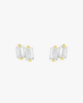 Ann White Topaz Studs