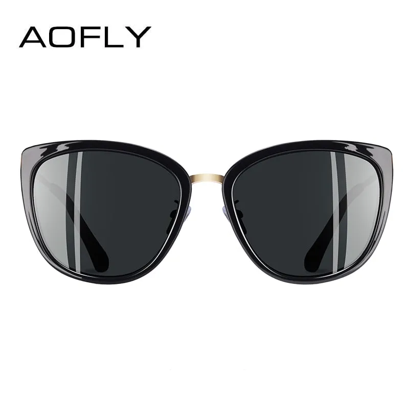 Aofly Women's Polarized Alloy Cat Eye Sunglasses A105