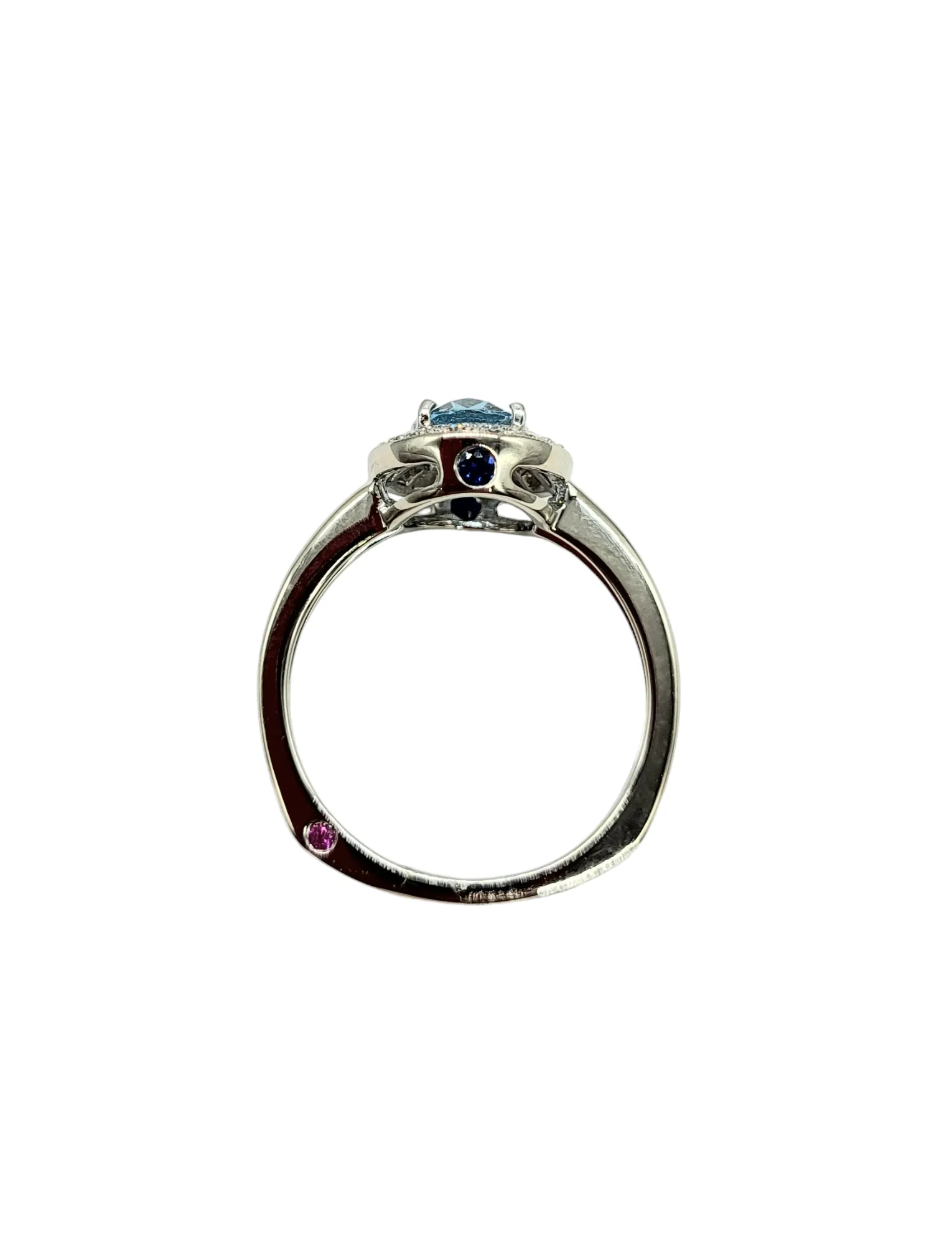 Aqua Marine and Diamond Ring