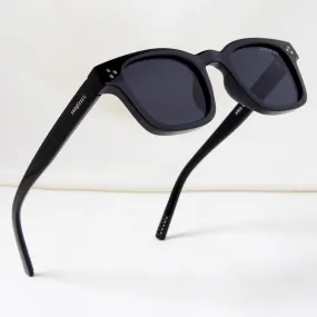 Ares Black Square Sunglasses