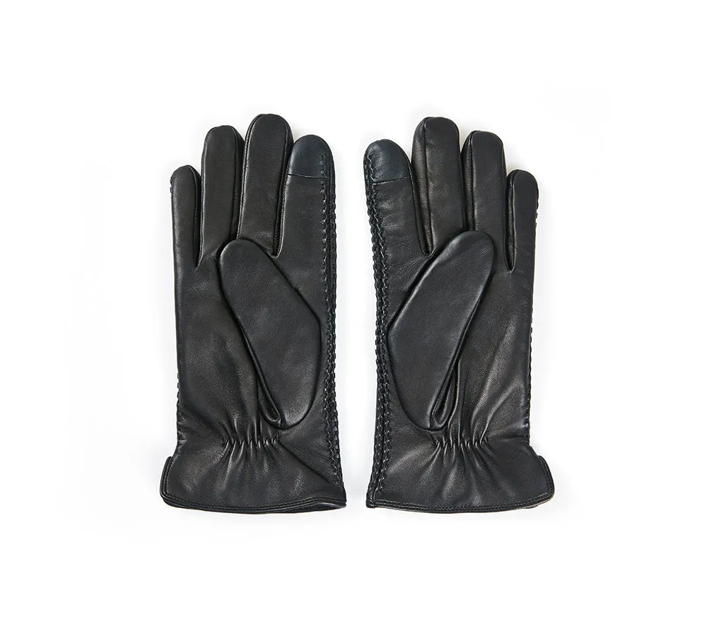 AUSTRALIAN SHEPHERD® Men Leather Sheepskin Wool Gloves Benjamin