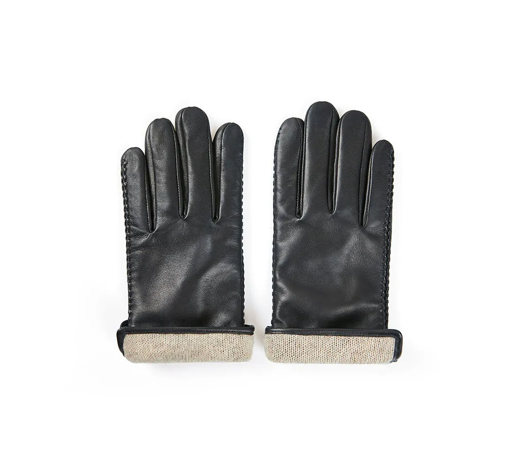 AUSTRALIAN SHEPHERD® Men Leather Sheepskin Wool Gloves Benjamin