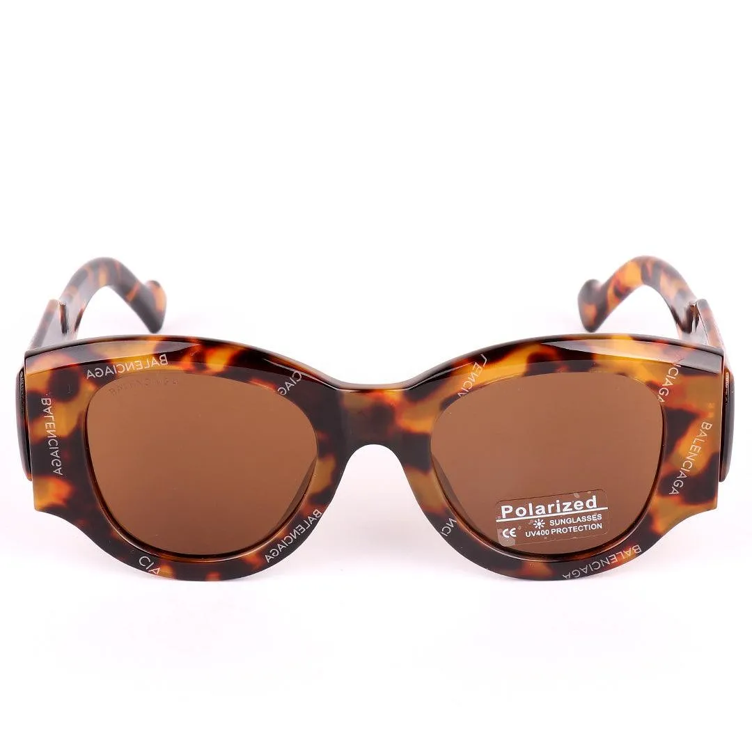 Balenciaga Tortoise Shell-Effect Dynasty Cat-Eyed With Polarized Lens Sunglasses