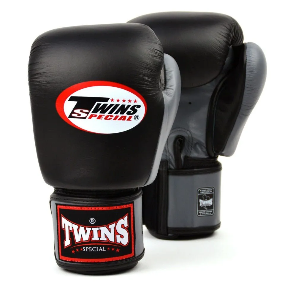 BGVL3-2T Twins 2-Tone Black-Grey Boxing Gloves