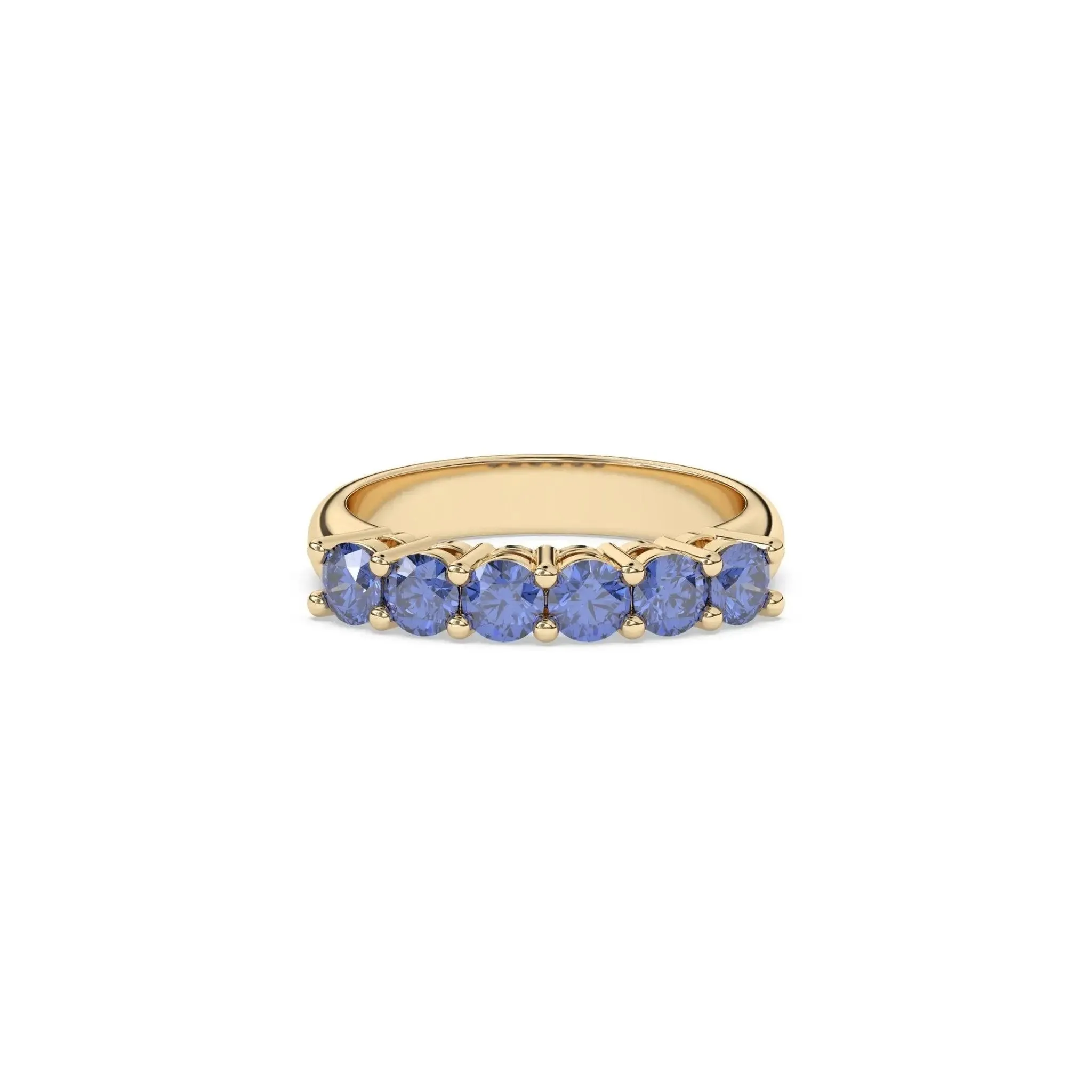 Blue Sapphire Six Stone Ring