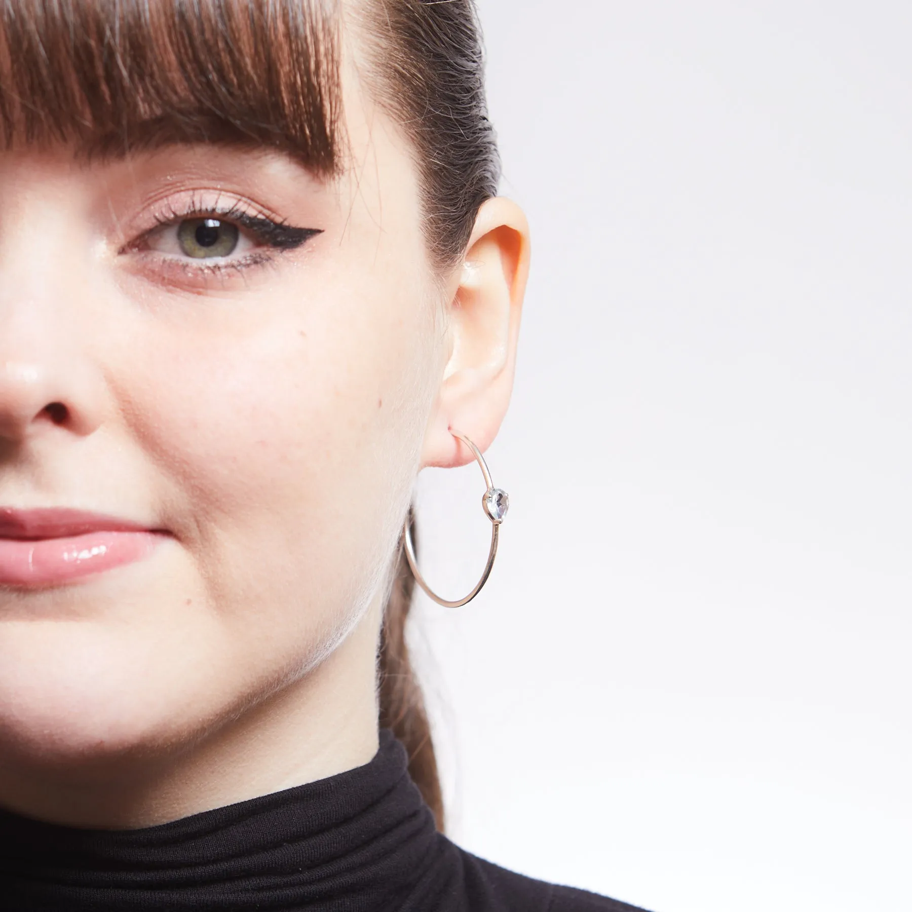 Blue Topaz Hoops