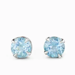 Blue Topaz Stud Earrings