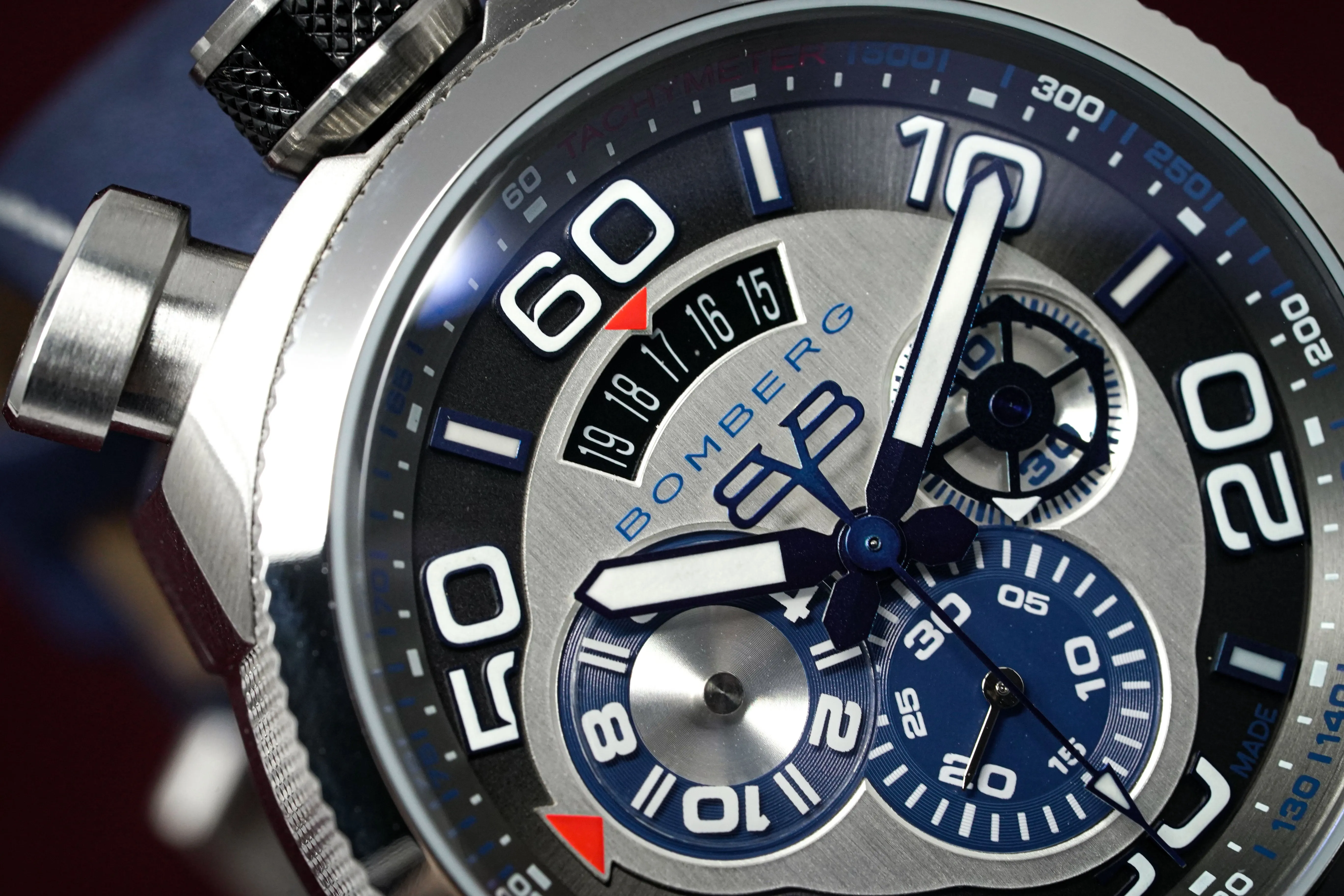 Bomberg Men's Chronograph Watch BOLT-68 Blue BS45CHSS.007.3