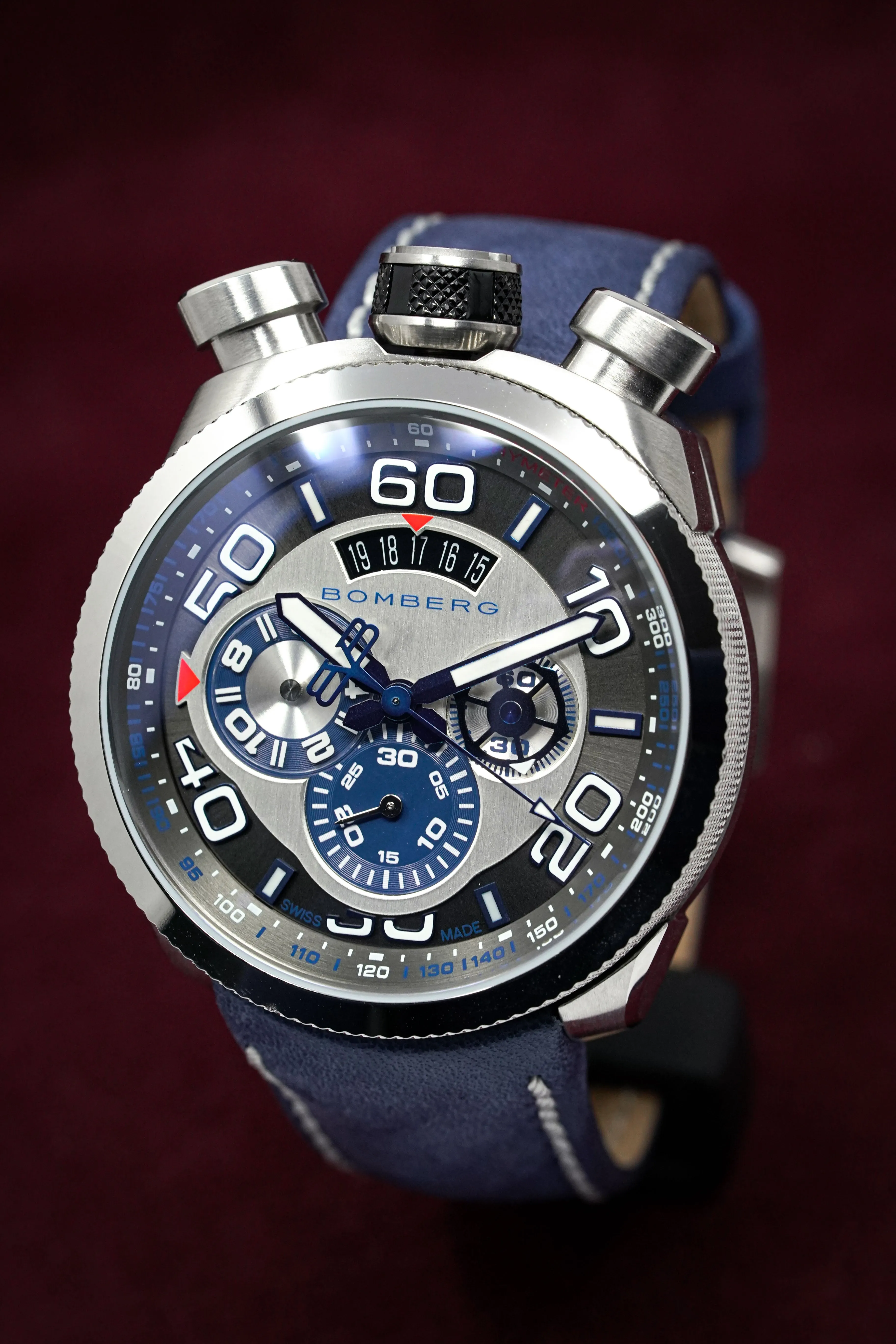 Bomberg Men's Chronograph Watch BOLT-68 Blue BS45CHSS.007.3