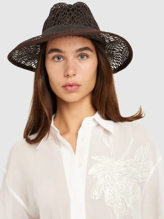 Brunello Cucinelli   Raffia effect brimmed hat 