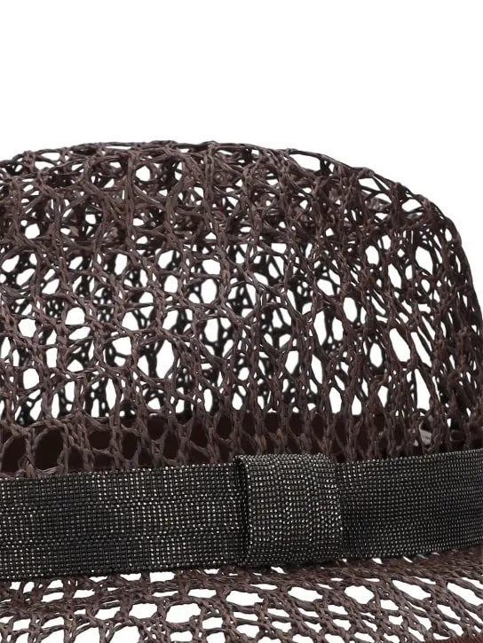 Brunello Cucinelli   Raffia effect brimmed hat 