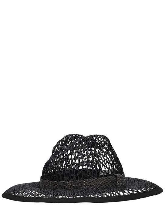 Brunello Cucinelli   Raffia effect brimmed hat 