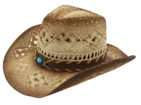 California Hat Company - Toyo Cowboy Hat With Blue Stone Trim