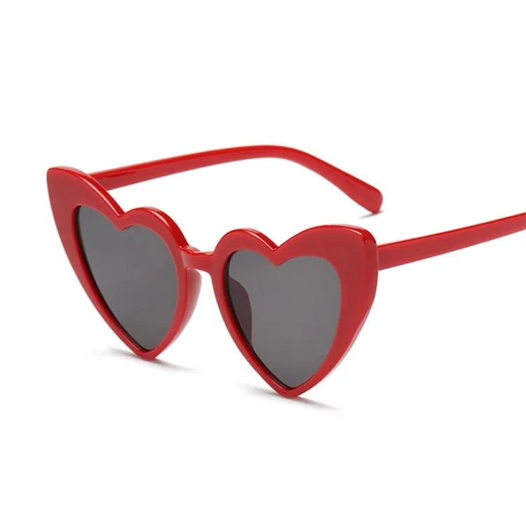 Cat Eye Sunglasses, Sunglasses Love Heart, Woman Vintage Black Pink Red Heart Shape Sun Glasses