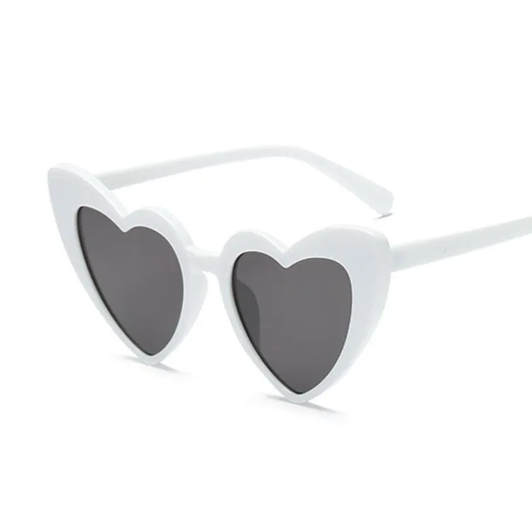 Cat Eye Sunglasses, Sunglasses Love Heart, Woman Vintage Black Pink Red Heart Shape Sun Glasses