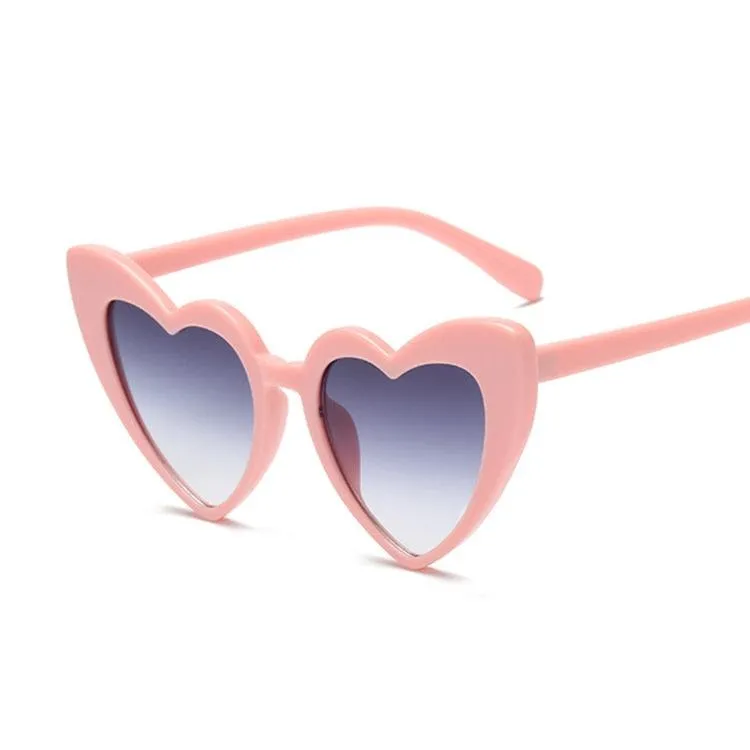 Cat Eye Sunglasses, Sunglasses Love Heart, Woman Vintage Black Pink Red Heart Shape Sun Glasses