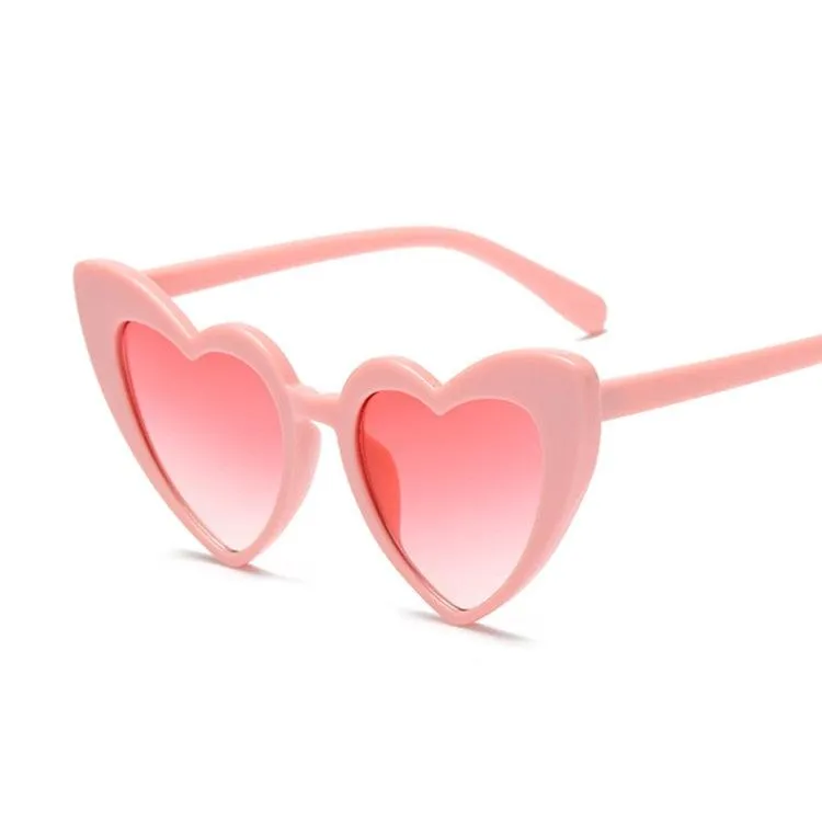 Cat Eye Sunglasses, Sunglasses Love Heart, Woman Vintage Black Pink Red Heart Shape Sun Glasses