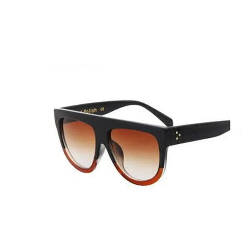 Celine Fashion Star Style Cat Eye Sunglasses Unisex Vintage Square Frame