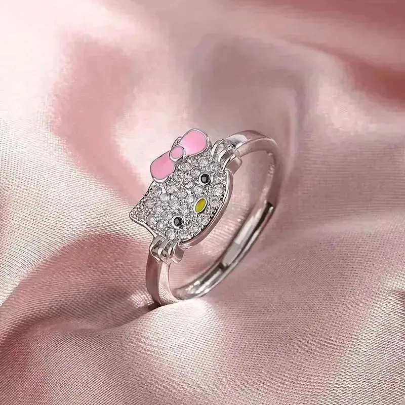 Chic Lucid Hello Kitty Adjustable Ring