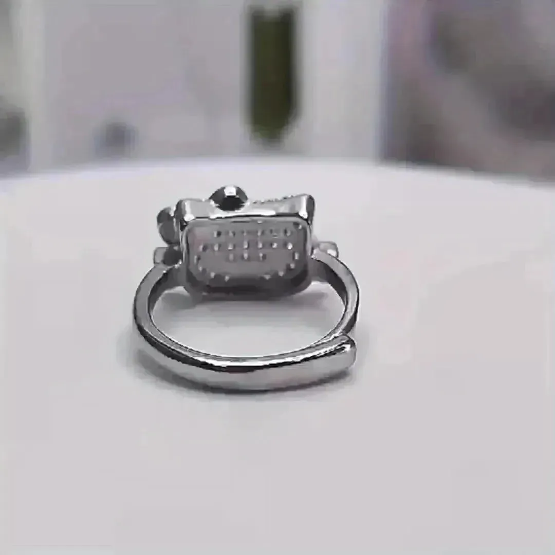 Chic Lucid Hello Kitty Adjustable Ring